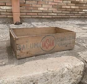 Antica cassa da trasporto in legno massello Insam