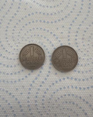 Due monete da 1 mark