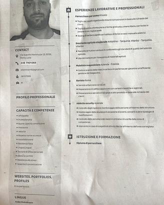 Trattorista, aiuto cuoco, taglio erba