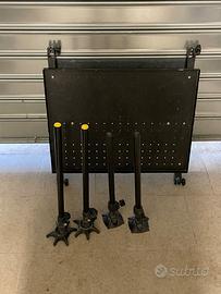 Piatto pedana pesca con gambe telescopiche