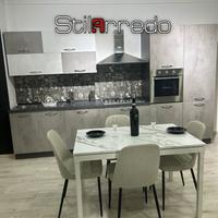 Cucina lineare completa di elettrodomestici