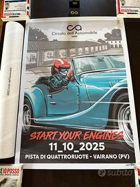 Memorabilia: manifesto+spilla Circolo Automobile