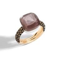 pomellato anello nudo chocolate maxi diamanti oro