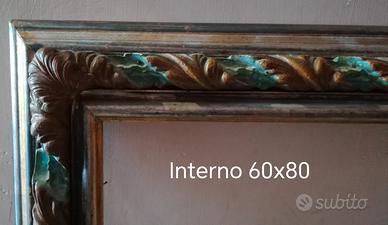 ANTICA CORNICE DI LEGNO LAVORATO 