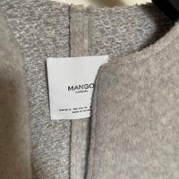 Cappotto mango lana cotta grigio