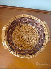 Cesta intrecciata in vìmini NUOVA