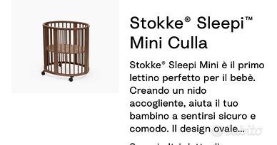 Culla sleepi stokke completa di materasso e velo