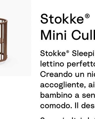 Culla sleepi stokke completa di materasso e velo