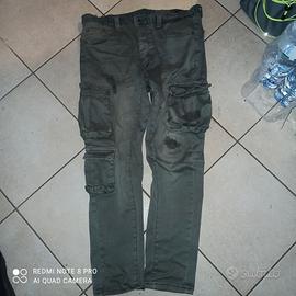 pantaloni uomo militare verde