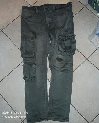 pantaloni uomo militare verde