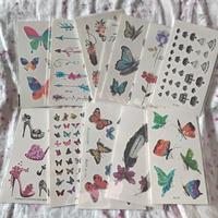 set 150 tatuaggi temporanei su vari foglietti