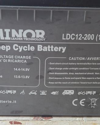 batteria AGM Luminor LDC12-200 ah deep cycle vra