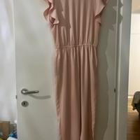 Tuta jumpsuit rosa cipria nuova