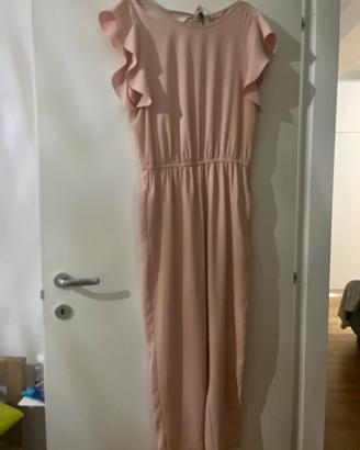 Tuta jumpsuit rosa cipria nuova