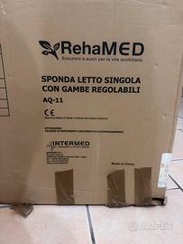 Sponda letto singola con gambe regooabili