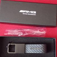 Portachiavi AMG in carbon look con targhetta logo