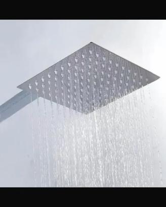 SOFFIONE DOCCIA ACCIAIO INOX QUADRATO