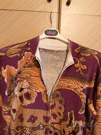 Cardigan con zip in fantasia ricca di paillettes