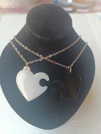 collana di coppia cuore puzzle 
