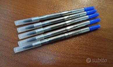 5 Refill Blu Parker Rollerball – Punta Fine 0.5