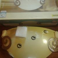 Applique parete mezza luna in vetro massive