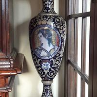 Grande anfora Rubboli XIX sec. Maiolica a lustro