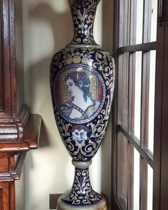 Grande anfora Rubboli XIX sec. Maiolica a lustro