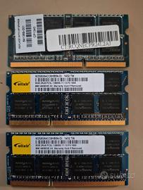 RAM DDR3 8GB e 4GB