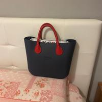 Borsa o-bag originale blu e rossa