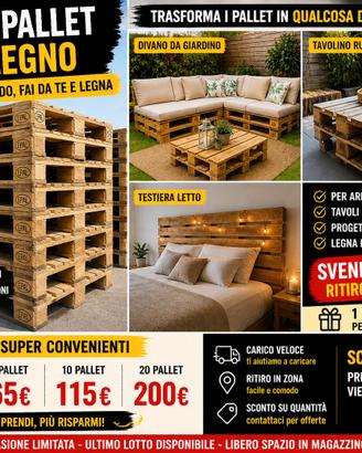 LOTTO PALLET EPAL IN LEGNO – IDEALI PER ARREDO 