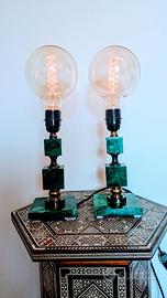 Coppia abat jour malachite sudafricana