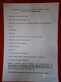 materiale di cucina vario
