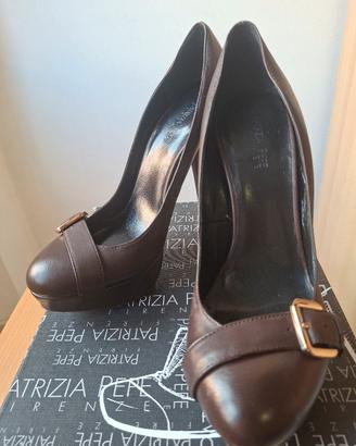 Scarpe Patrizia Pepe pelle marrone tacco alto