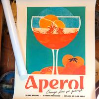 Vintage '70s Style Aperol Spritz, the iconic itali