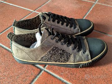 Pepe Jeans London, scarpe basse oro nere