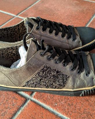 Pepe Jeans London, scarpe basse oro nere