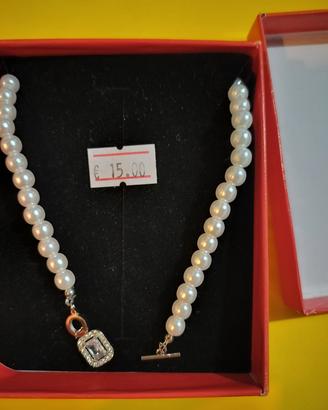 collana di perle acciaio 