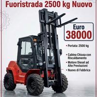 Carrello elevatore mulett fuoristrada nuovo 25 qli