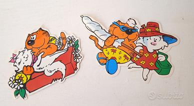 Coppia Di Adesivi Isidoro - Mister Day Anni '80