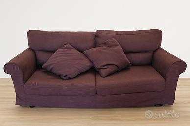 Divano letto in tessuto viola