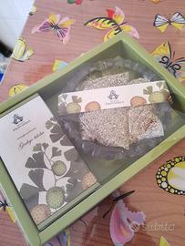 Posacenere con graniglia profumata ginko biloba