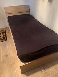 Struttura letto singolo Ikea 90x200 rovere