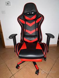 Sedia gaming con ruote