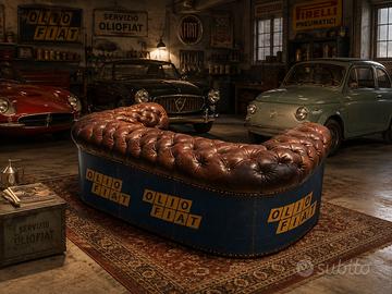 divano in pelle vintage personalizzabile