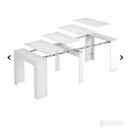 Tavolo consolle allungabile 25/225 bianco lucido