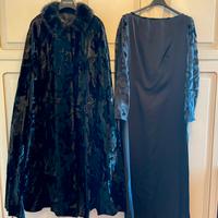 Abito da sera Prima donna con mantella colore nero