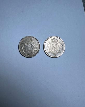 moneta 5 pesetas 1957-75