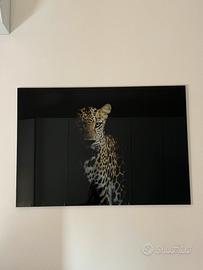 Quadro vetro leopardo