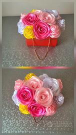 Rosa di raso, Fatto a mano. 