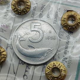 RARA 5 LIRE 1956